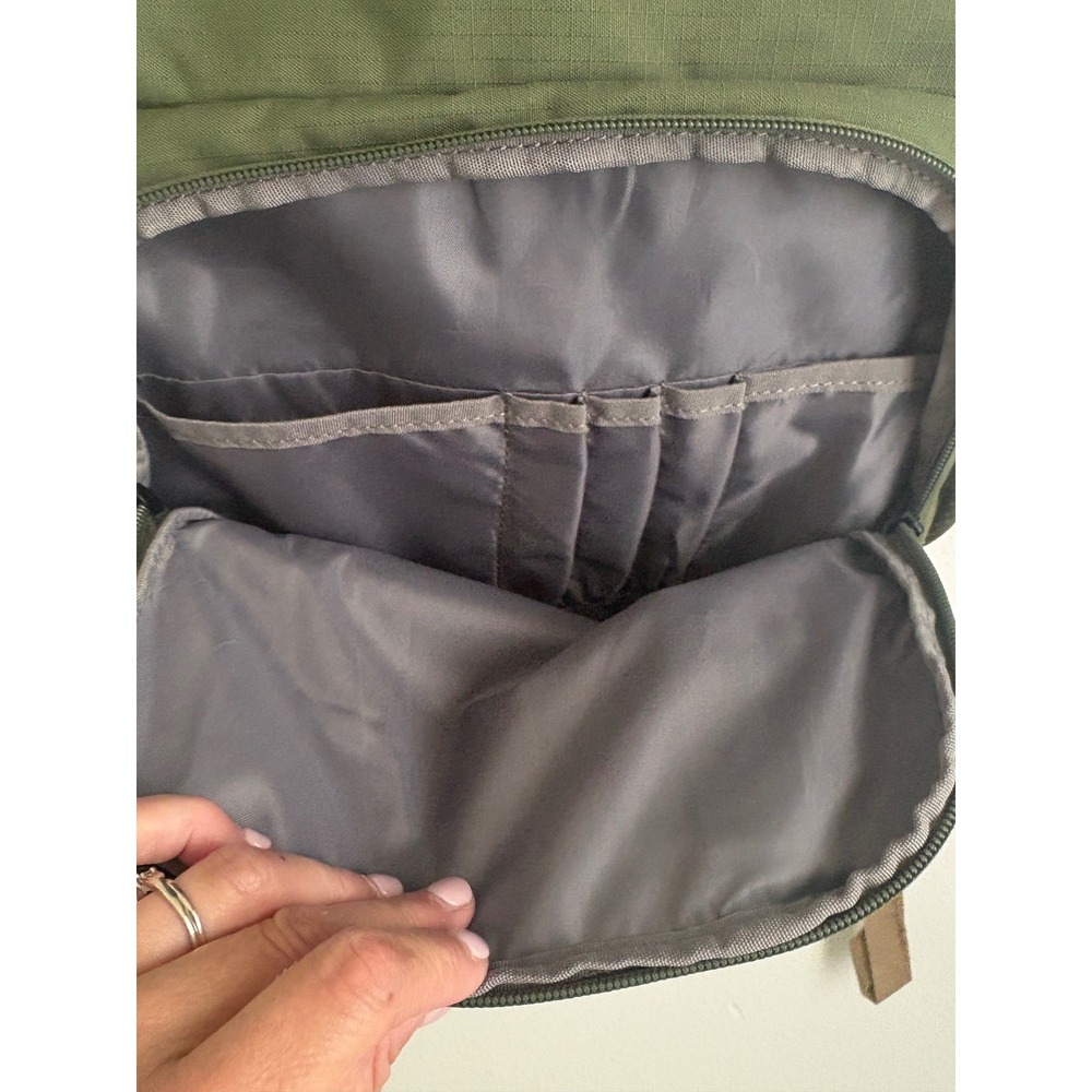 Embark Olive Green Ripstop Laptop Backpack Multi-Pocket Travel School Bag Mens - Picture 5 of 10